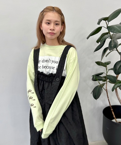 「SANSeLF」 長袖カットソー FREE ライトグリーン レディース_画像9