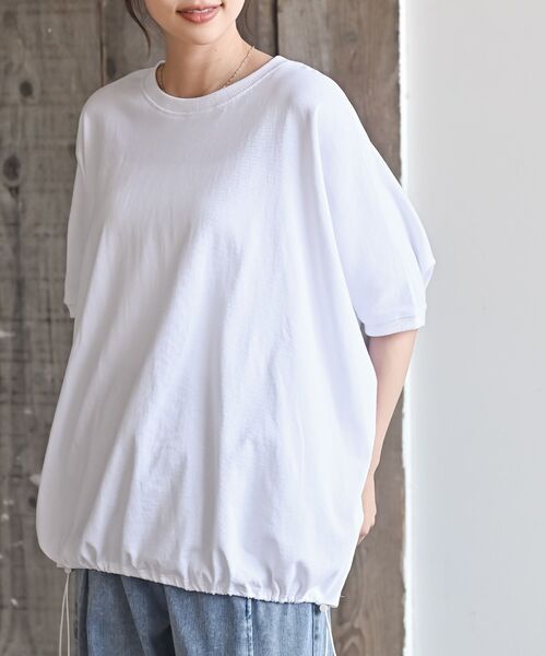r・p・s（アールピーエス） tシャツ 裾ドロストドルマンT レディース