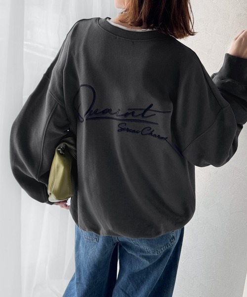 「classicalelf」 スウェットカットソー MEDIUM チャコール レディース_画像5