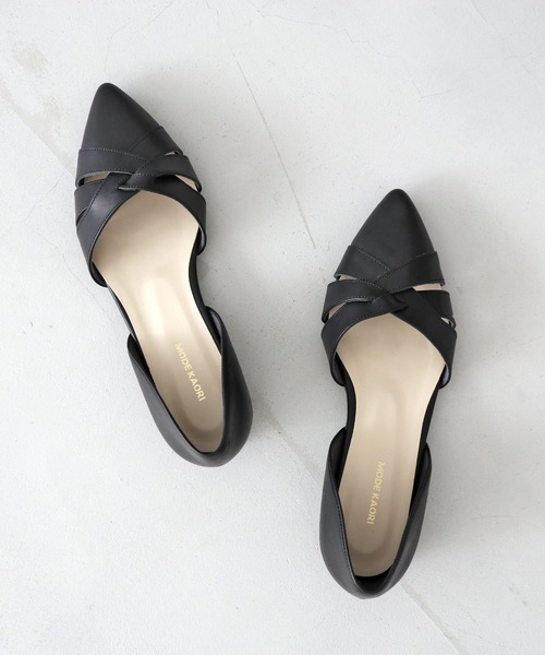 「MODE KAORI」 フラットサンダル 23cm グレイッシュベージュ レディース_画像6