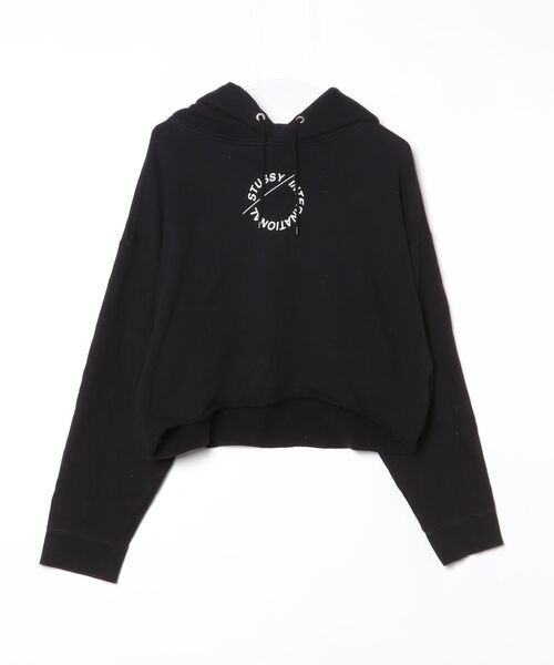 STUSSY（ステューシー） ワンポイントプルオーバーパーカー M ブラック