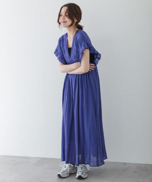 新品タグ付き　楊柳ドビーシャーリングワンピース　アーバンリサーチサニーレーベル URBAN RESEARCH Sonny Label ワンピース 楊柳ドビーシャーリング