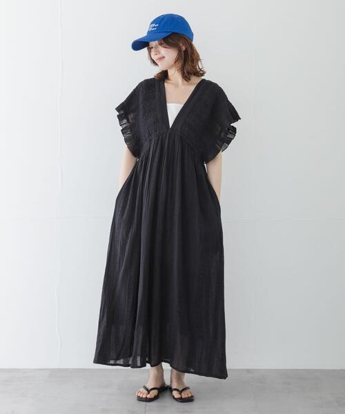 新品タグ付き　楊柳ドビーシャーリングワンピース　アーバンリサーチサニーレーベル URBAN RESEARCH Sonny Label ワンピース 楊柳ドビーシャーリング