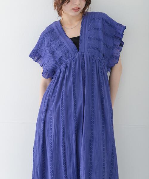 URBAN RESEARCH Sonny Label ワンピース 楊柳ドビーシャーリング