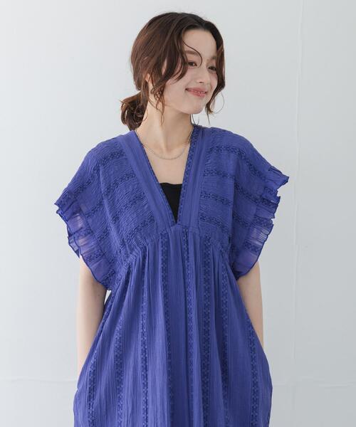 アーバンリサーチサニーレーベル 楊柳ドビーシャーリングワンピース URBAN RESEARCH Sonny Label ワンピース 楊柳ドビーシャーリング