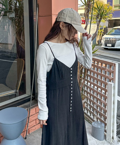 「PILIT」 キャミソールワンピース MEDIUM ブラック レディース_画像2