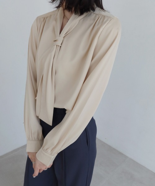 「Miniministore」 長袖ブラウス M ブルー レディース_画像5