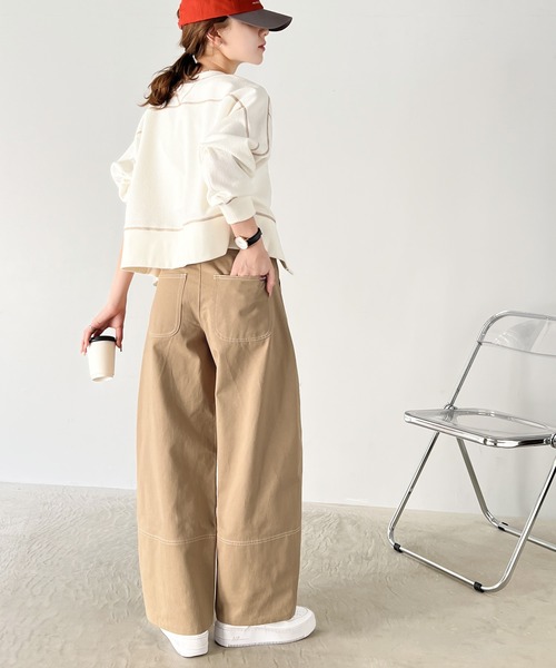 「Java」 パンツ MEDIUM ベージュ レディース_画像6