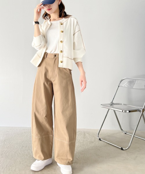 「Java」 パンツ MEDIUM ベージュ レディース_画像8