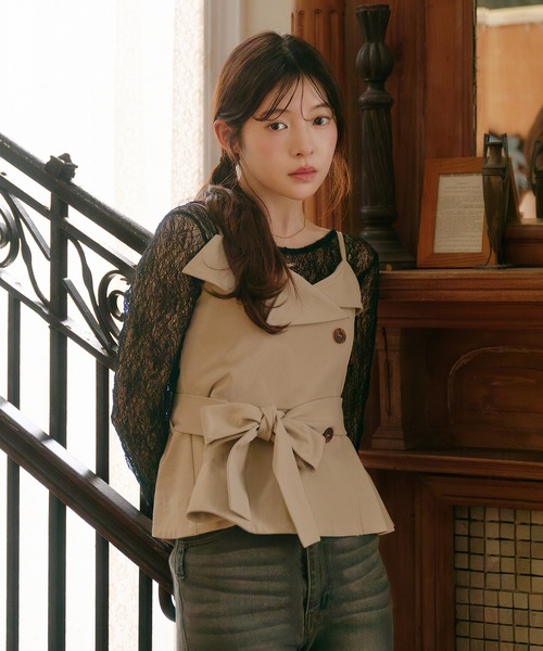 fupel キャミソール trench cami tops / トレンチキャミトップス 