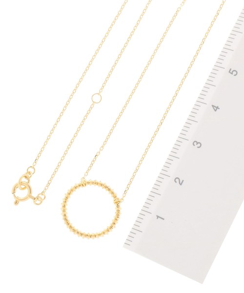 COCOSHNIK（ココシュニック） ネックレス K18カットビーズ サークル