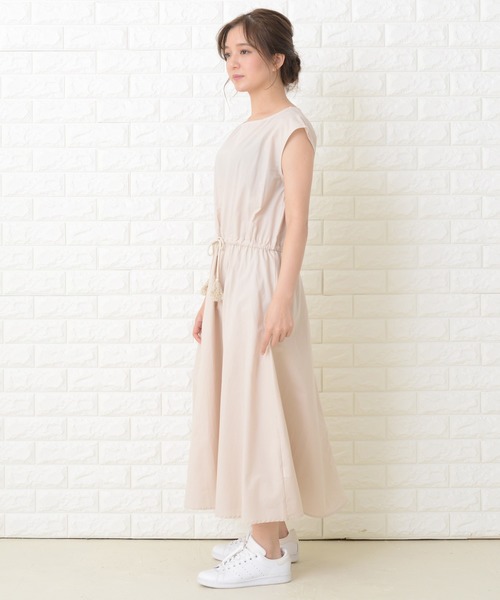 Lace Ladies ワンピース ノースリーブゆったりナチュラルロング