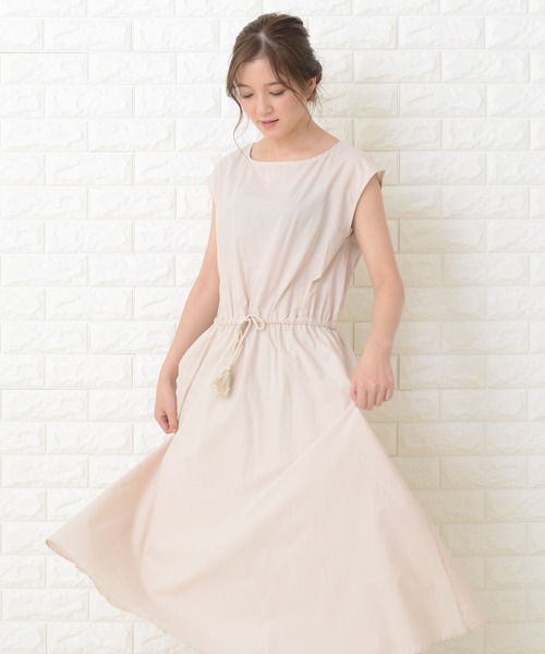 nauturalbeautybasicノースリーブロングワンピース Lace Ladies ワンピース ノースリーブゆったりナチュラルロング