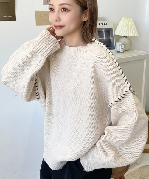 セーター マルチカラー 編み物 プルオーバー エレガント おしゃれ かわいい セクシー 大人 🔰【After: Crazy colorful super warm sweater】 Crochet