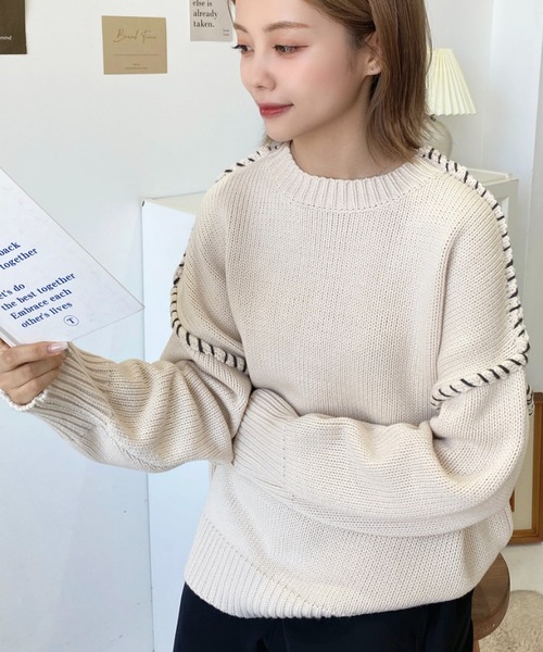 美品2024購入春夏ニットsugarrose スリットケープニットプルオーバー 楽天市場】sugar rose ニット（ニット・セーター｜トップス