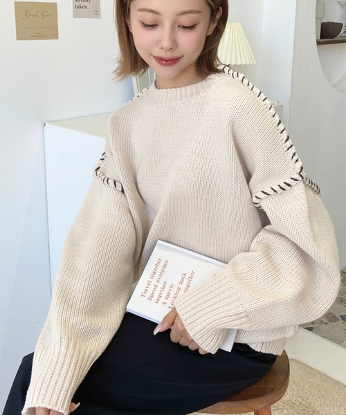 ニット セーター 「AEWEN MATOPH」ハンドステッチ プルオーバー レディース AEWEN MATOPH ニット セーター 「AEWEN MATOPH」ハンドステッチ