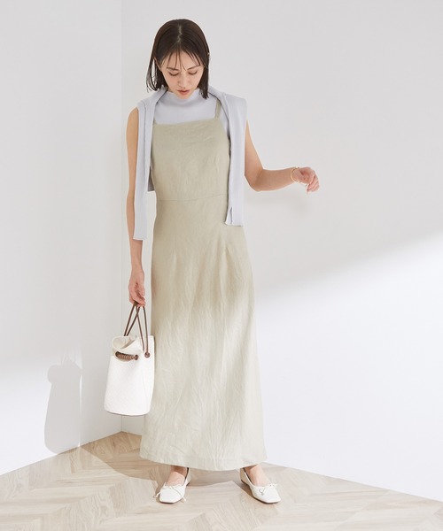 ラッピング無料 返品も保証 ワンピース リネンキャミワンピース 高知インター店 Yalaphone Com