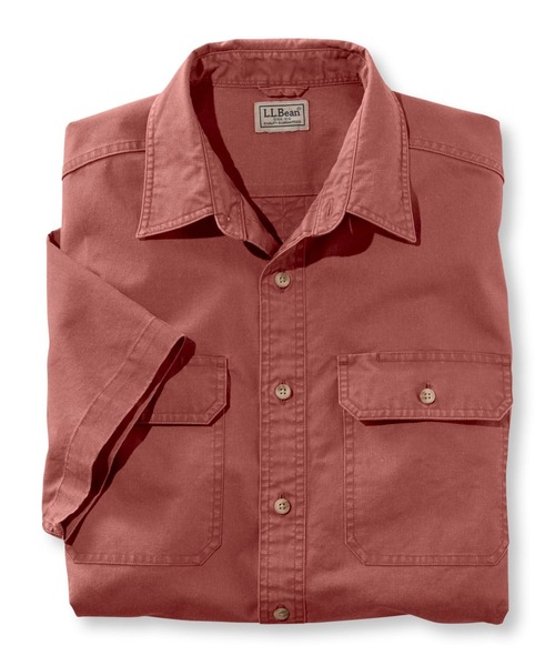 L.L.Bean シャツ サンウォッシュ・キャンバス・シャツ、半袖
