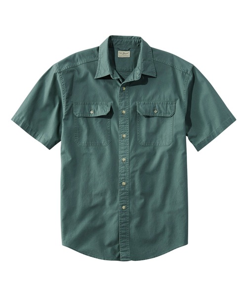 ヘビーウォッシュキャンバスシャツ L.L.Bean シャツ サンウォッシュ・キャンバス・シャツ、半袖