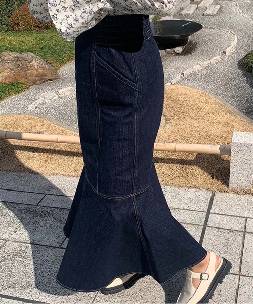 FREE'S MART（フリーズマート） マルチサイズ デニムスカート パネル