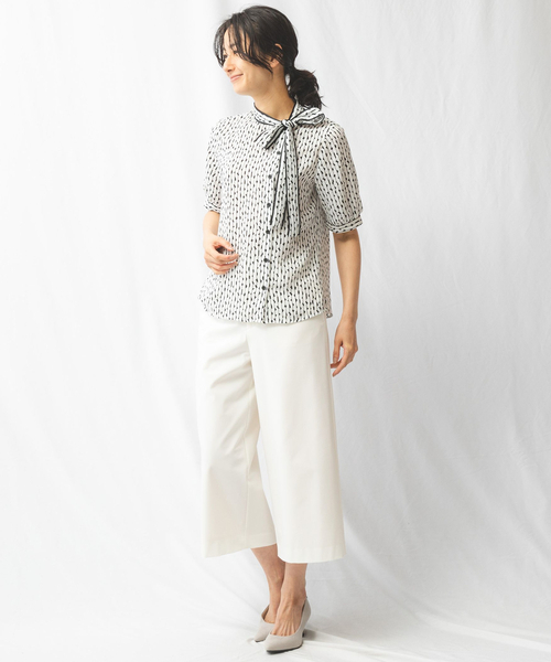 【極美品24200円】ナラカミーチェ♦️夏✨バイカラープリントサイドボウタイ 極美品24200円】ナラカミーチェ♦️夏✨バイカラープリント
