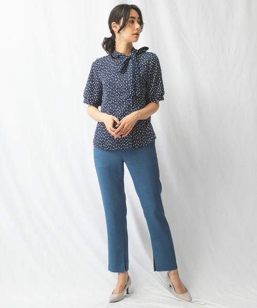【極美品24200円】ナラカミーチェ♦️夏✨バイカラープリントサイドボウタイ 極美品24200円】ナラカミーチェ♦️夏✨バイカラープリント