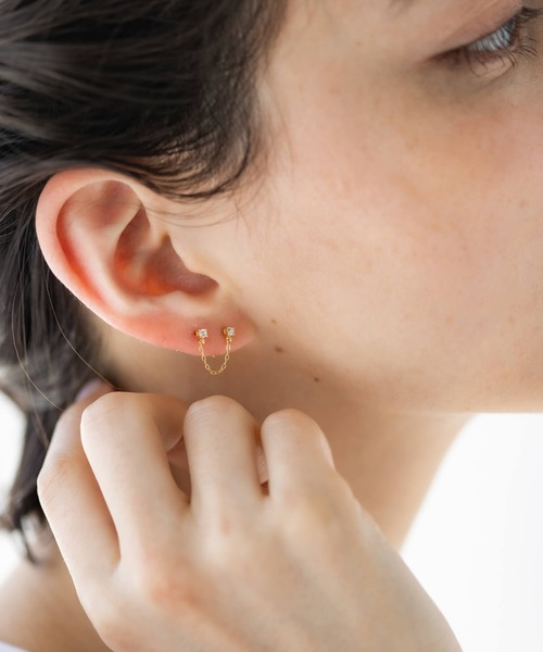 ピアス Gp Sv925 Sv925 2ホール 1粒czピアス Zozotown Yahoo 店 通販 Yahoo ショッピング