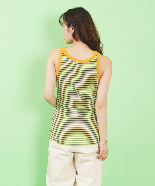 THE SHINZONE タンクトップ ノースリーブ MULTI BORDER TANKTOP