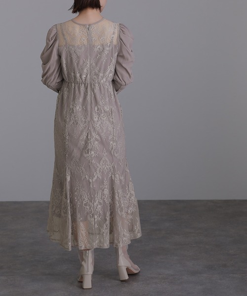 atlo（アトロ） ドレス 結婚式 パーティードレス マーメイドミモレ丈