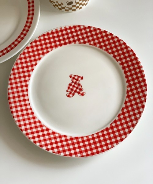 食器 ギンガムチェックレトロプレート レディース メンズ