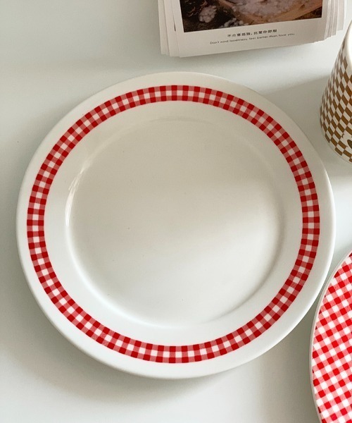 食器 ギンガムチェックレトロプレート : ZOZOTOWN Yahoo!店 - 通販