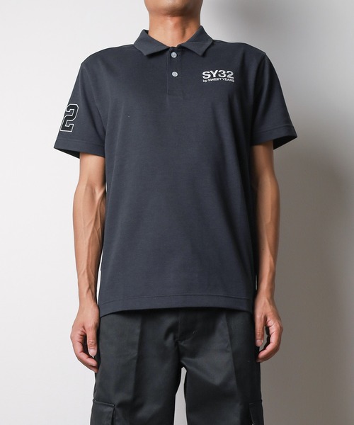 ポロシャツ ポロ 「73」「SY32 by SWEET YEARS」BASIC POLO レディース メンズ SY32 by SWEET YEARS ポロシャツ ポロ 「73」「SY32 YEARS