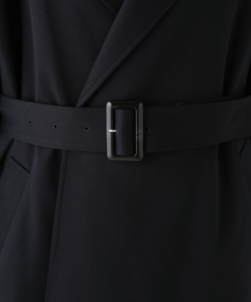 Spick＆Span カルゼジャージーノーカラーハーフコート