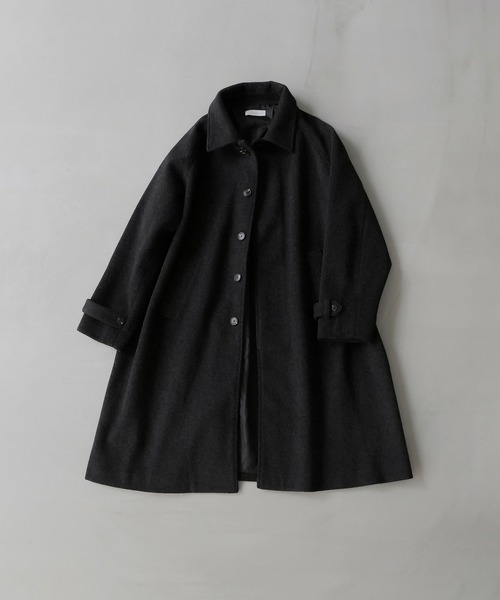remer」 ステンカラーコート SMALL ブラック MEN ステンカラーコート