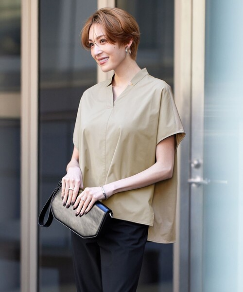 tシャツ 「洗える」 タイプライタージャージーコンビ プルオーバー レディース