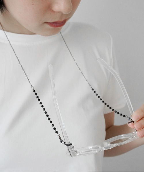 Port 伊達メガネ メガネ 眼鏡 ビーズ メガネチェーン / グラス