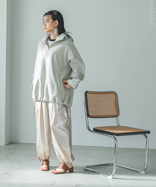bohmal トレーナー スウェット ニットソーハーフジッププル