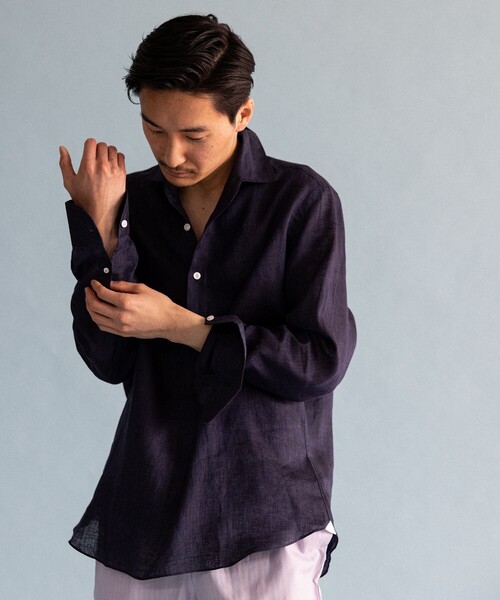 Maria Santangelo / POLOJP リネン プルオーバー シャツ BEAMS F（ビームスF）【別注】Maria Santangelo / POLOJP リネン