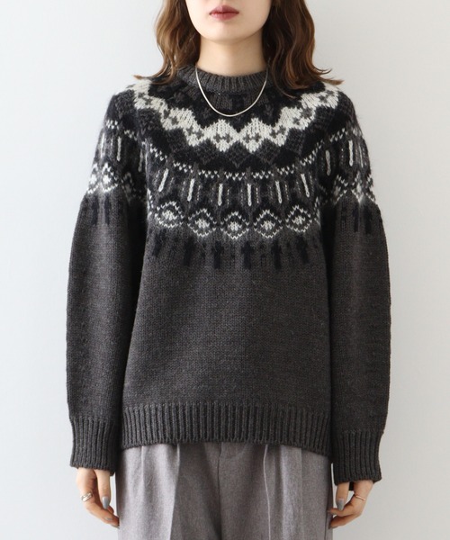 ニット セーター EGLANTINE ノルディックプルオーバー レディース EGLANTINE ニット セーター ノルディックプルオーバー