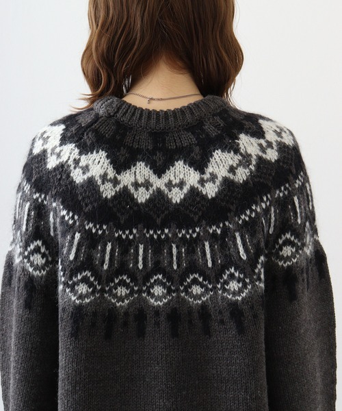 ニット セーター EGLANTINE ノルディックプルオーバー レディース EGLANTINE ニット セーター ノルディックプルオーバー