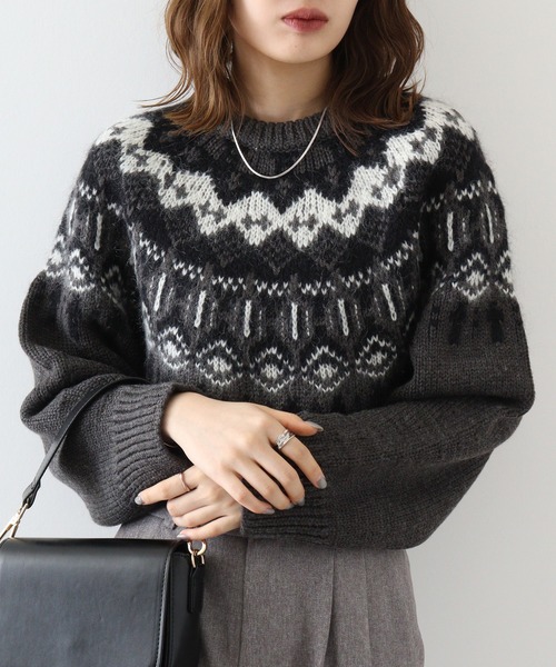 EGLANTINE ニット セーター ノルディックプルオーバー
