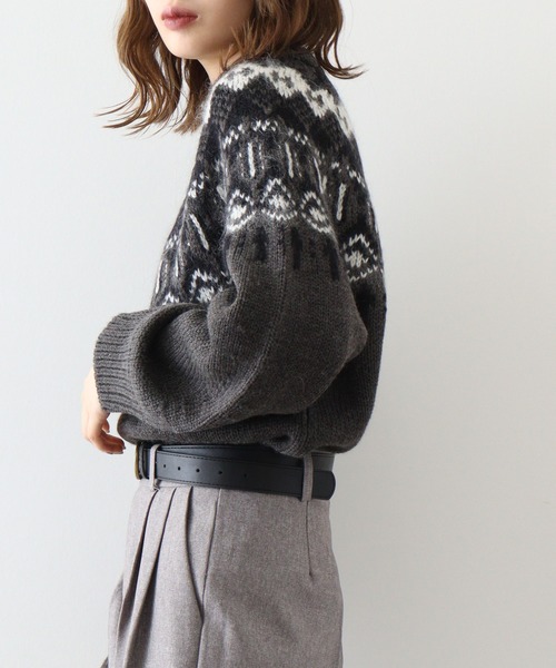 ニット セーター EGLANTINE ノルディックプルオーバー レディース EGLANTINE ニット セーター ノルディックプルオーバー