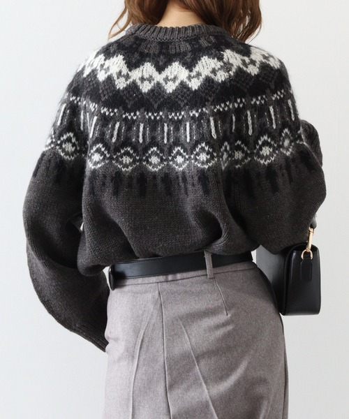 ニット セーター EGLANTINE ノルディックプルオーバー レディース EGLANTINE ニット セーター ノルディックプルオーバー