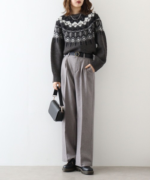 ニット セーター EGLANTINE ノルディックプルオーバー レディース EGLANTINE ニット セーター ノルディックプルオーバー