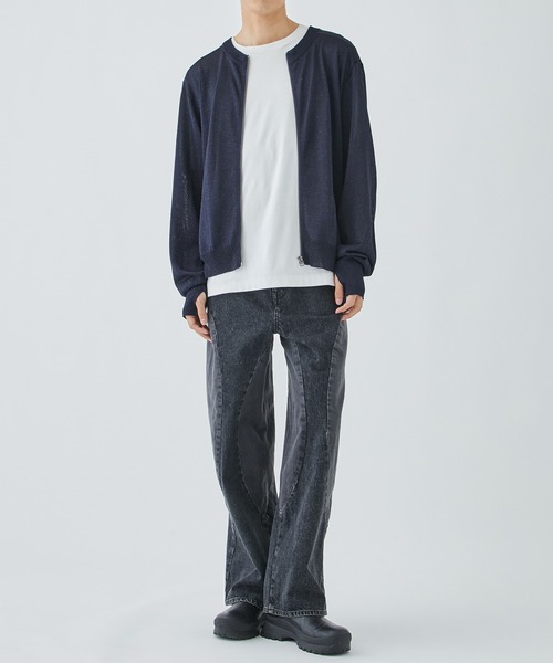 TTT MSW 24SS Lame Zip Up Cardigan