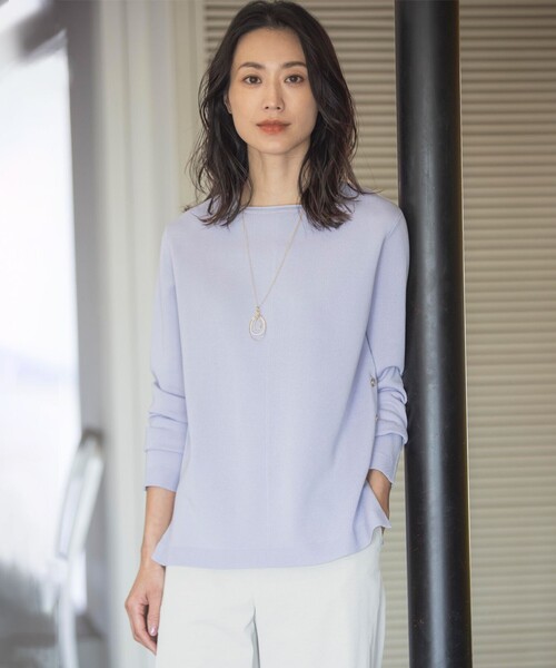 ニット セーター 「洗える」COTTON ACETATE クルーネック ニット レディース_5