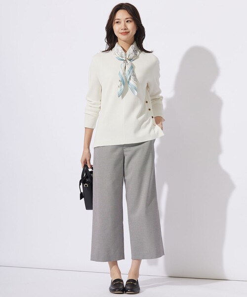 ニット セーター 「洗える」COTTON ACETATE クルーネック ニット レディース_11