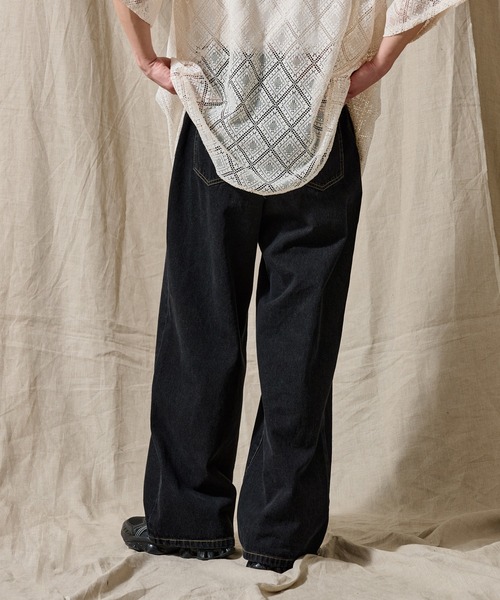 ジーンズ OVER DYED WIDE DENIM PANTS /オーバーダイワイドデニムパンツ メンズ レディース