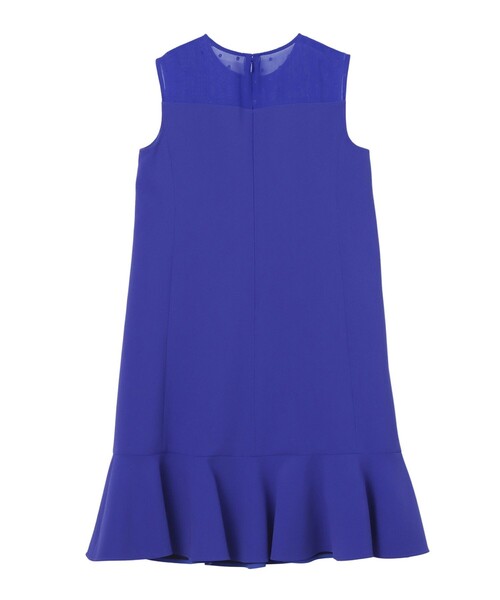 ANAYI ワンピース ストレッチクロスヘムフリルワンピース