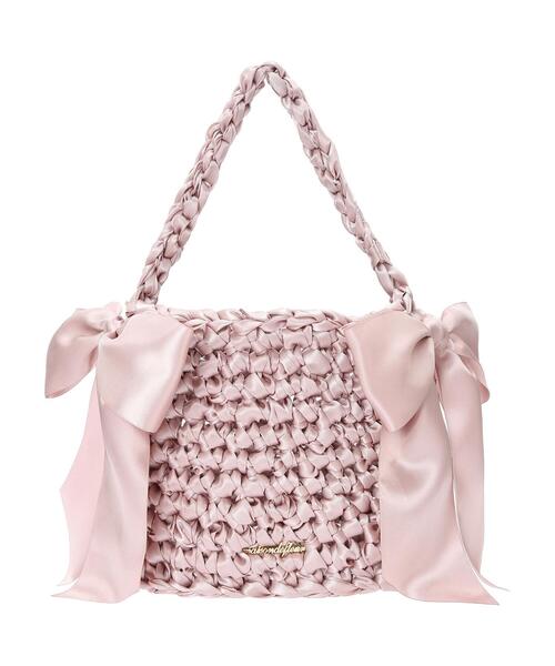 Maison de FLEUR エコバッグ 編み込みサイドリボンバッグ